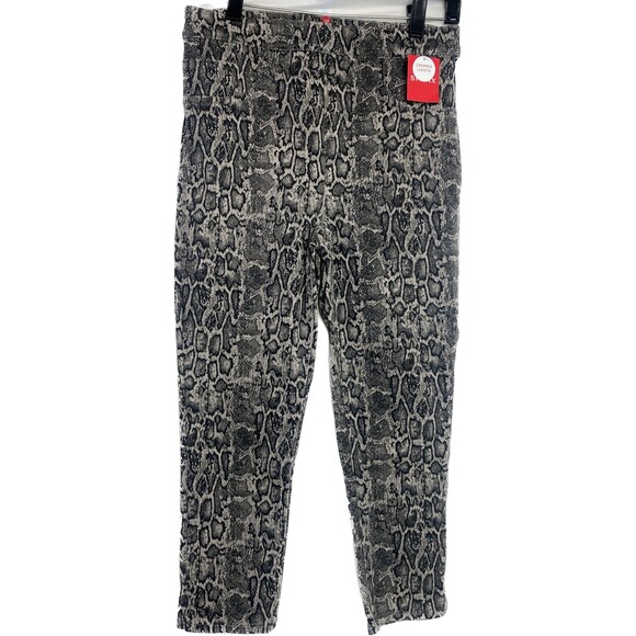 Spanx Jeanish Capri Denim Pants Taupe Snake Size M A373824 Leggings womens NWT - Picture 3 of 10